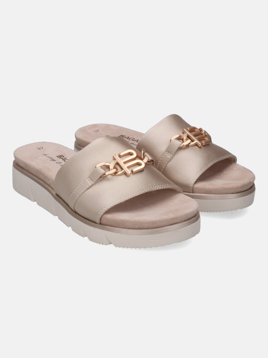 Sandals BAGATT INDIA | Kiko Beige Flatform Sandals