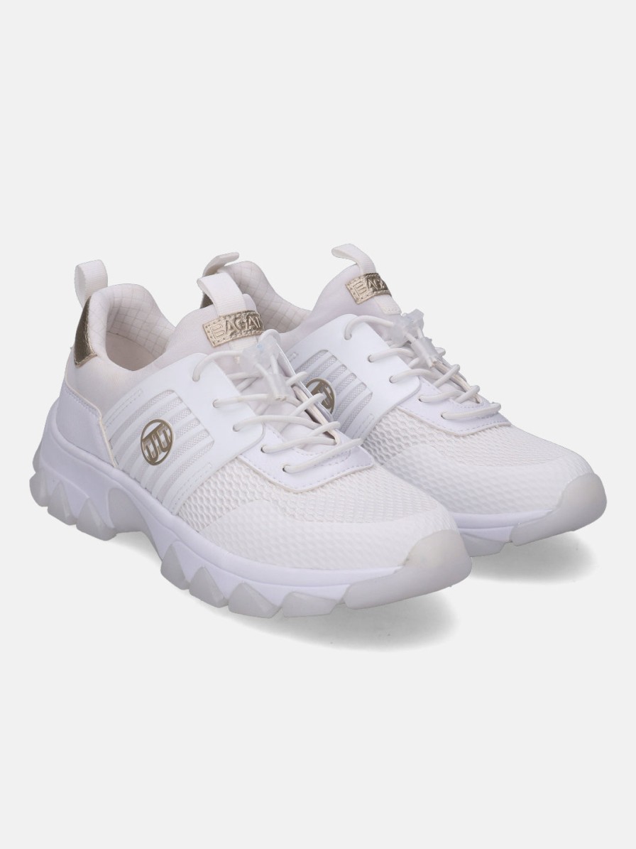 Sneakers BAGATT INDIA | Yuki White & Gold Sneakers