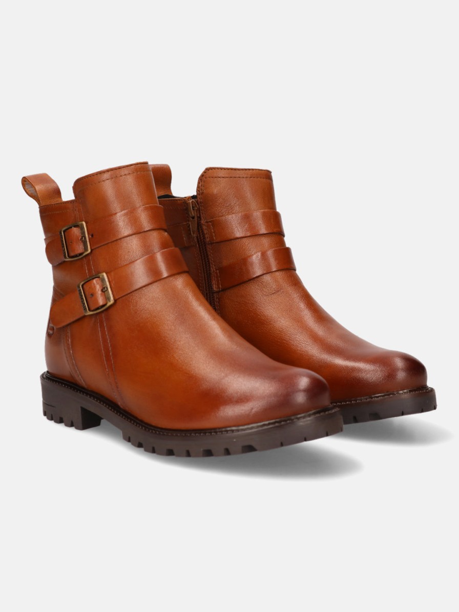 Boots BAGATT INDIA | Ronja Revo Cognac Leather Ankle Boots