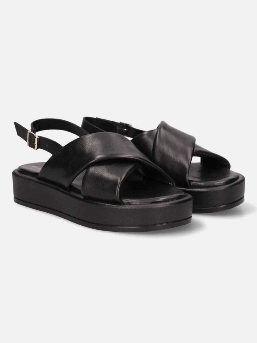 Sandals BAGATT INDIA | Hanoi Black Back Strap Sandals