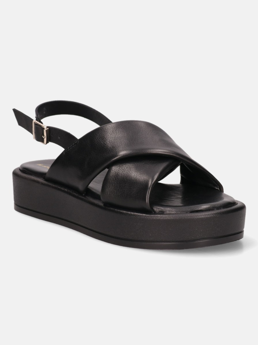 Sandals BAGATT INDIA | Hanoi Black Back Strap Sandals