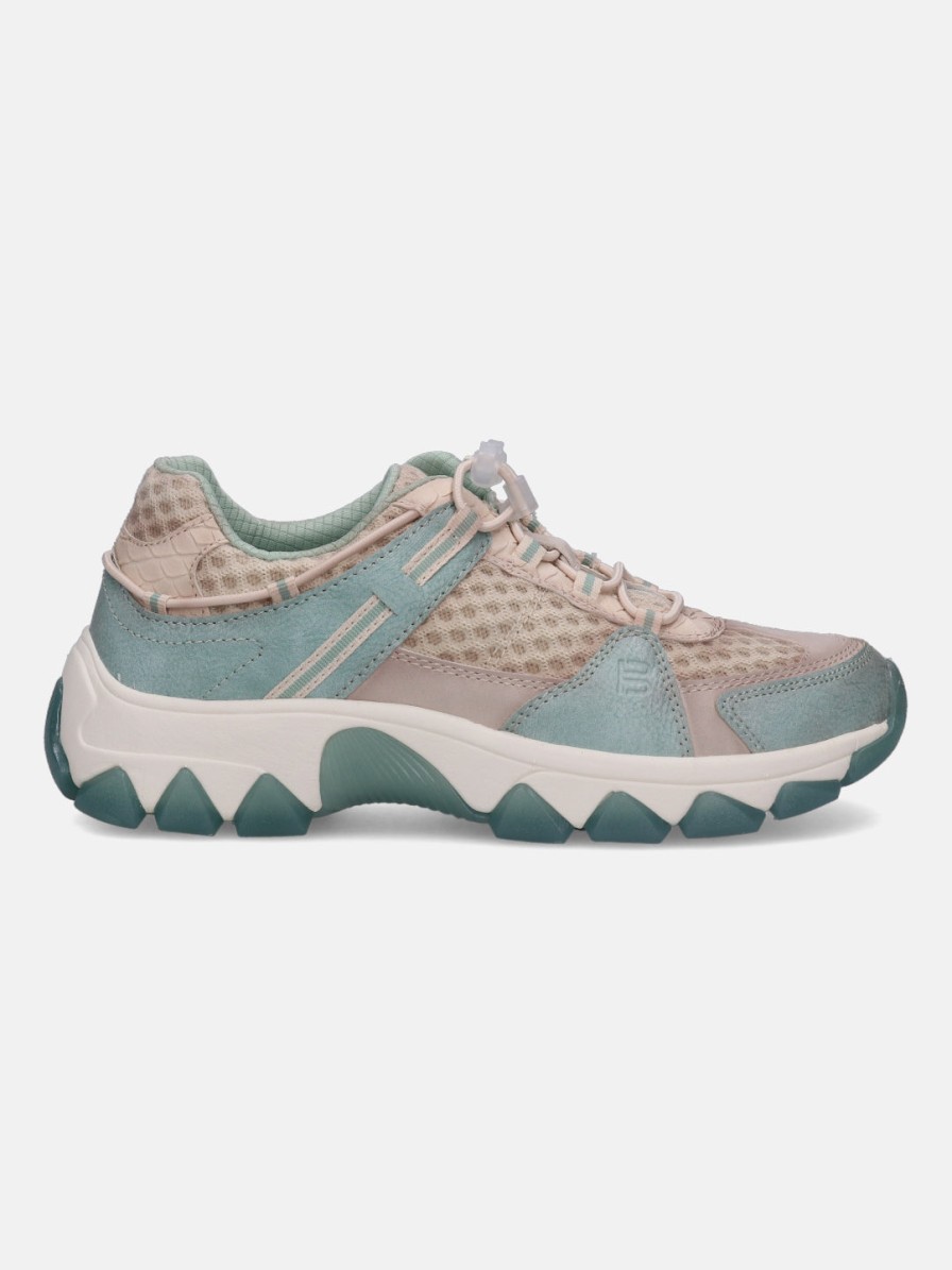 Sneakers BAGATT INDIA | Yuki Beige & Light Green Sneakers