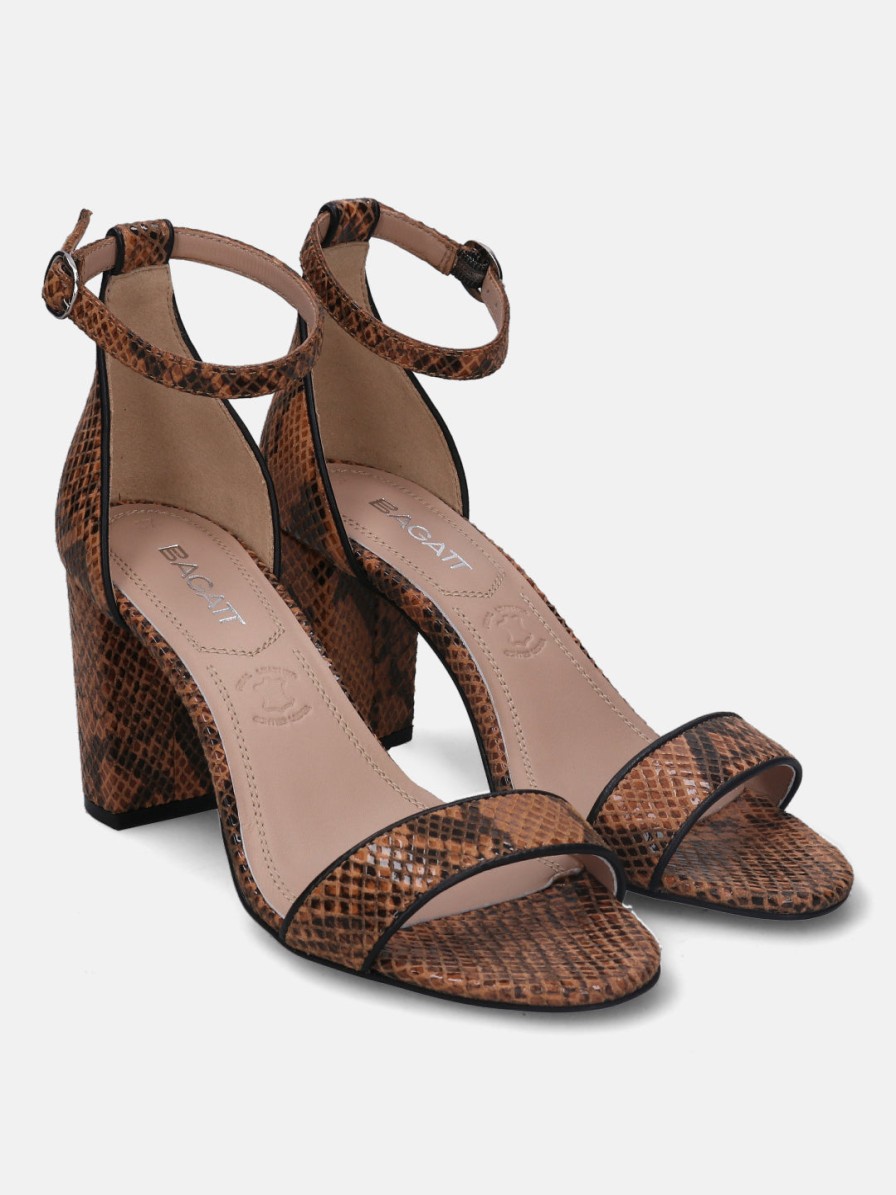 Heels BAGATT INDIA | Silvana Evo Brown Block Heels