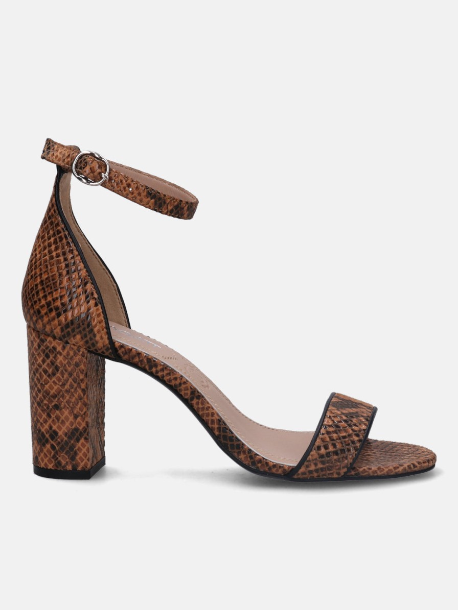 Heels BAGATT INDIA | Silvana Evo Brown Block Heels