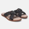 Sandals BAGATT INDIA | Goldy Black Flat Sandals