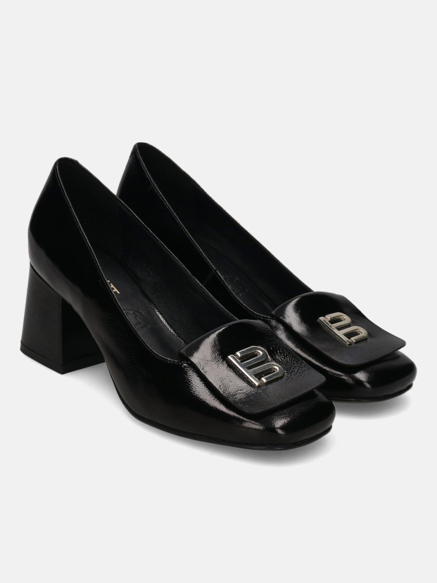 Heels BAGATT INDIA | Sindy Black Leather Court Shoes