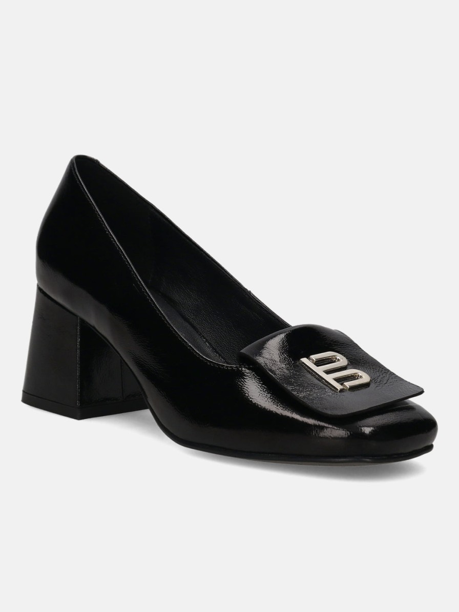 Heels BAGATT INDIA | Sindy Black Leather Court Shoes