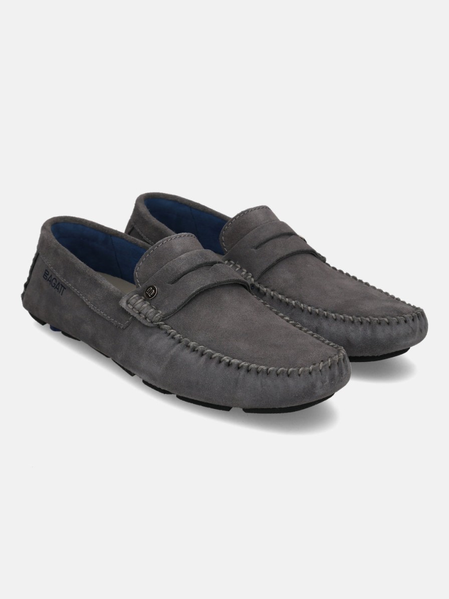 Casual Loafers BAGATT INDIA | Hexa Grey Driver Shoes