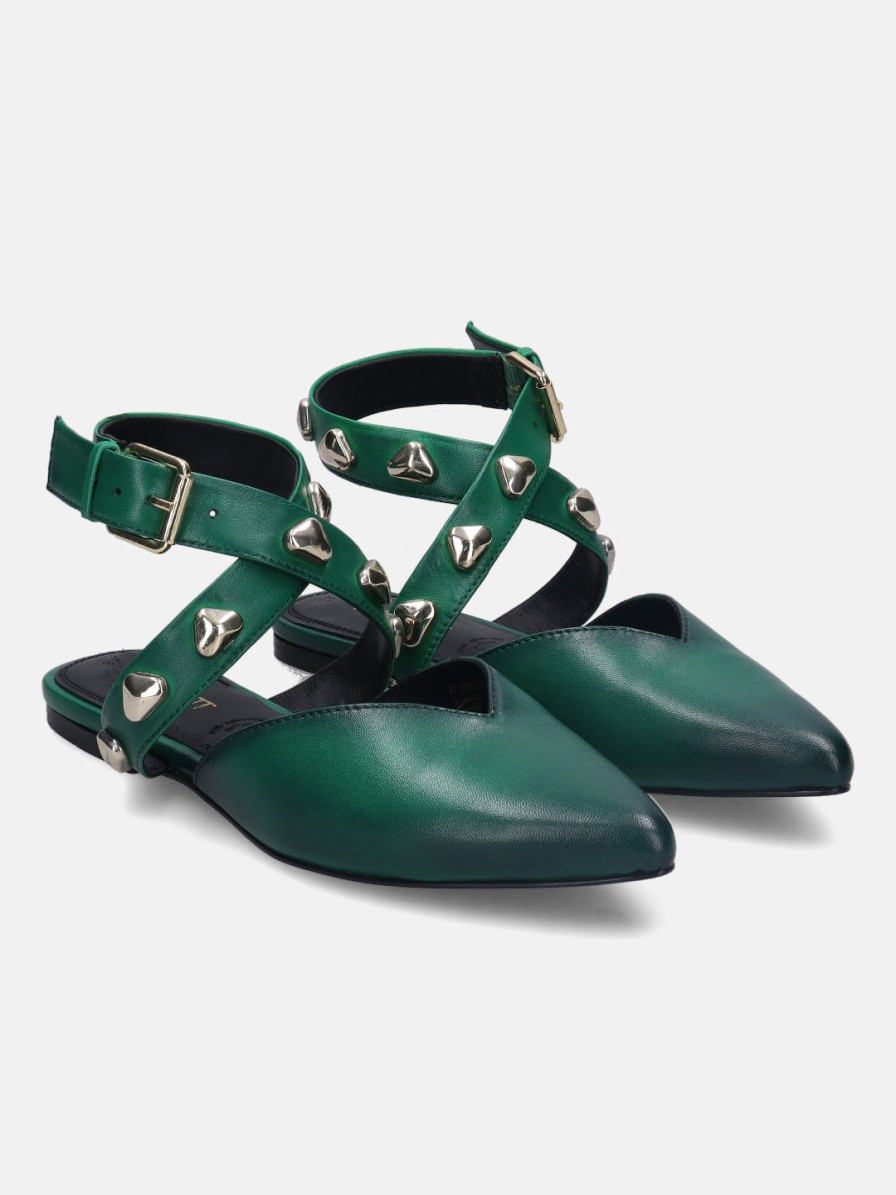 Sandals BAGATT INDIA | Tabea Dark Green Flat Sandals