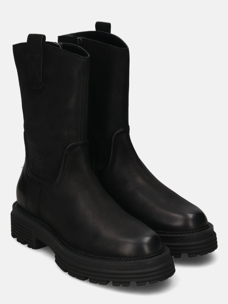 Boots BAGATT INDIA | Enna Black Nubuck Calf Boots