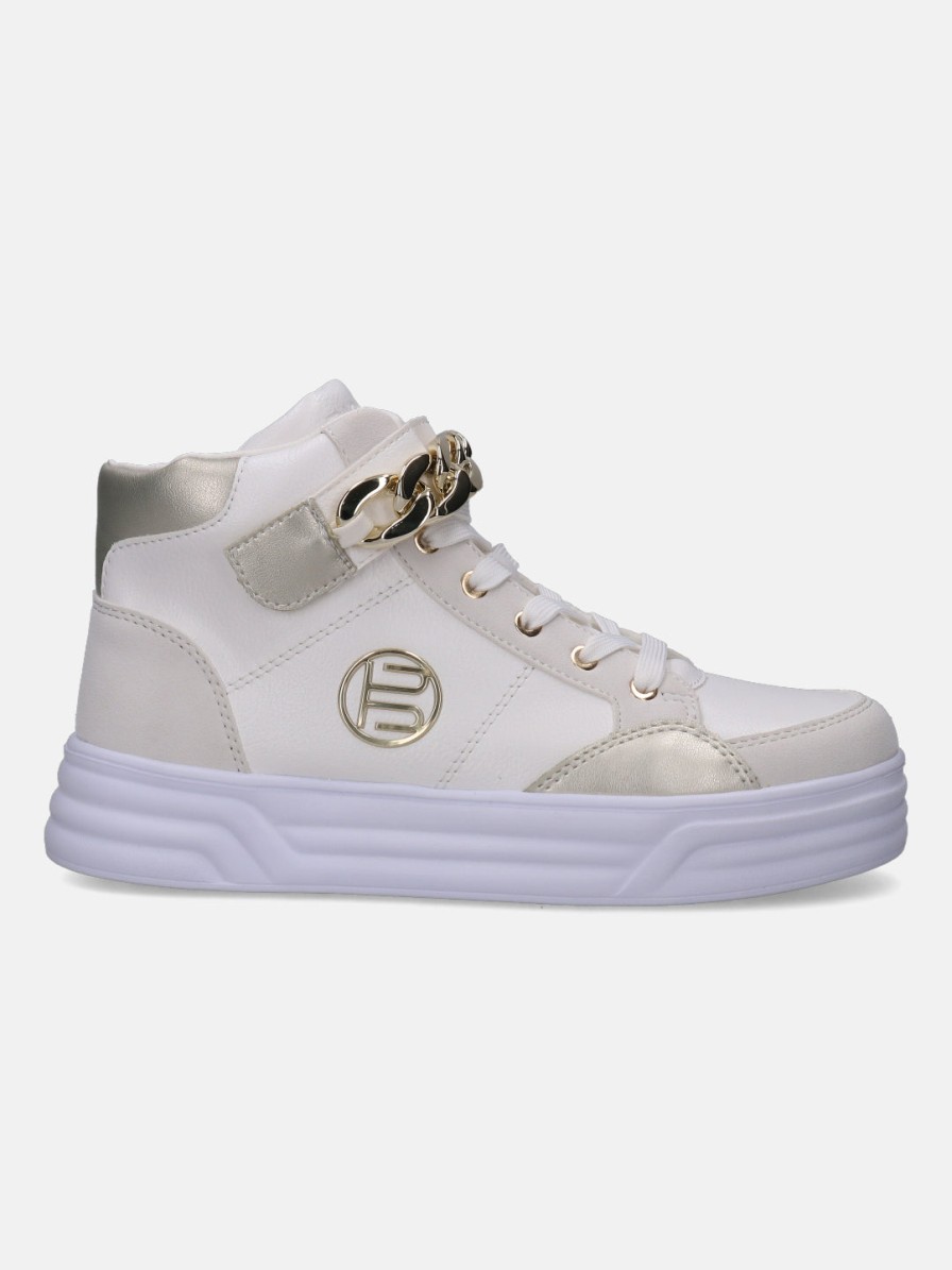 Sneakers BAGATT INDIA | Blu White & Metallics High Top Sneakers