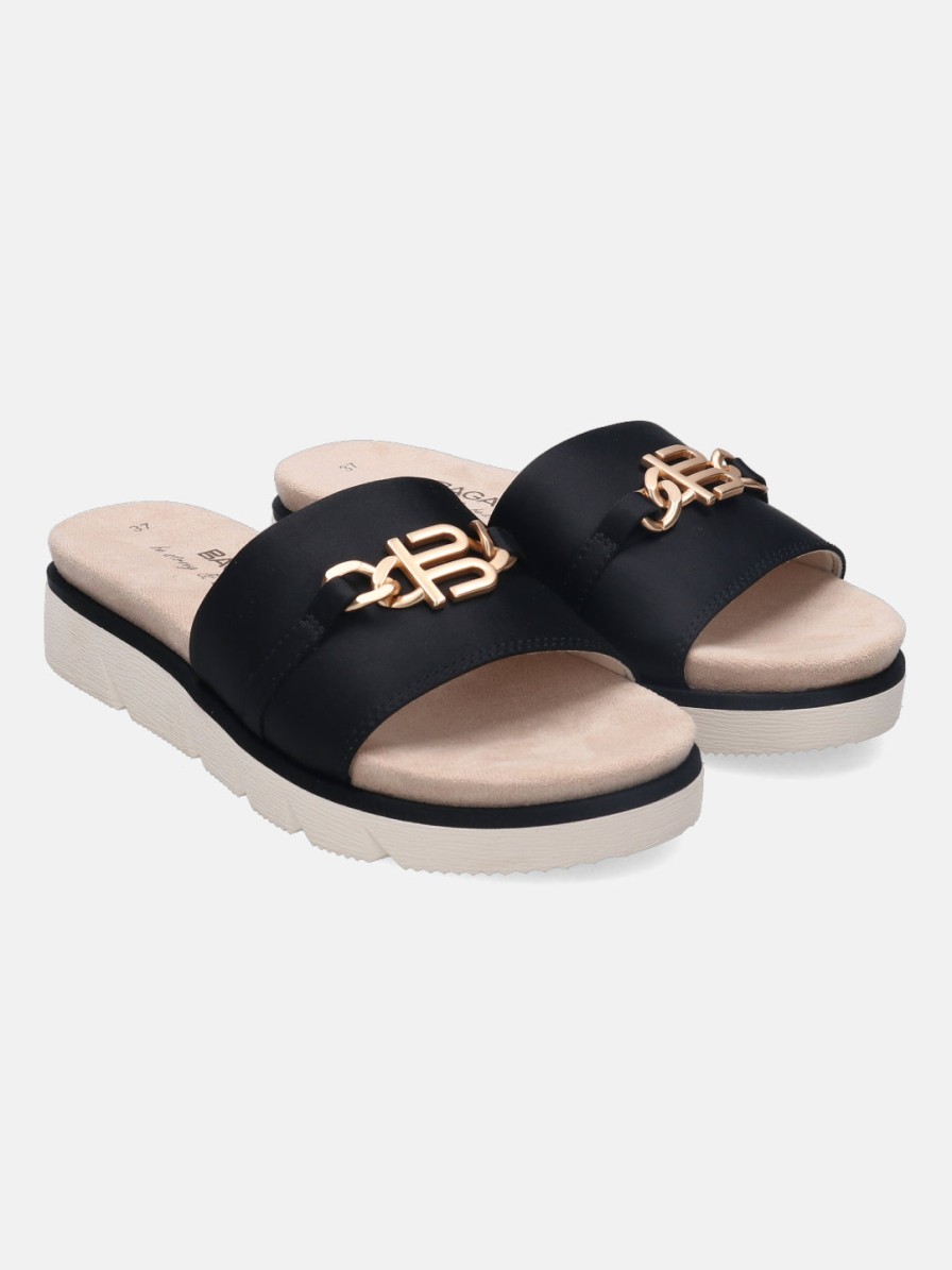 Sandals BAGATT INDIA | Kiko Black Flatform Sandals