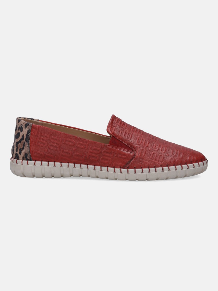 Casual Loafers BAGATT INDIA | Bali Red Animal Print Casual Loafers