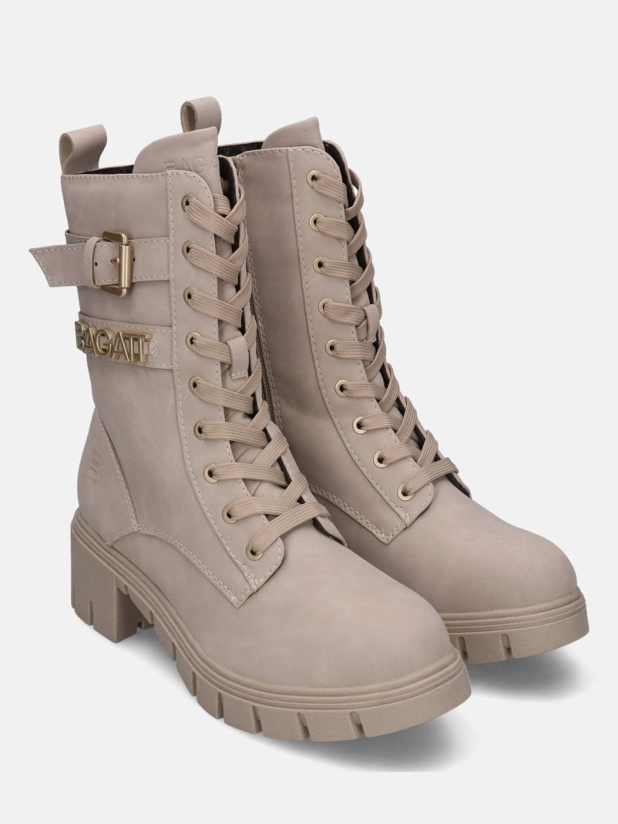 Boots BAGATT INDIA | Elara Beige Ankle Boots