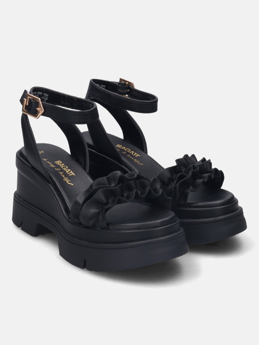 Heels BAGATT INDIA | Trish Black Wedges