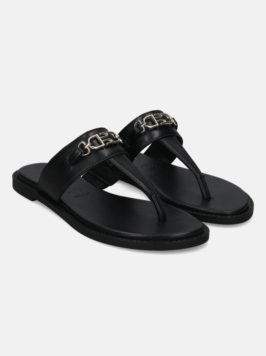 Sandals BAGATT INDIA | Goldy Black Thongs Sandals