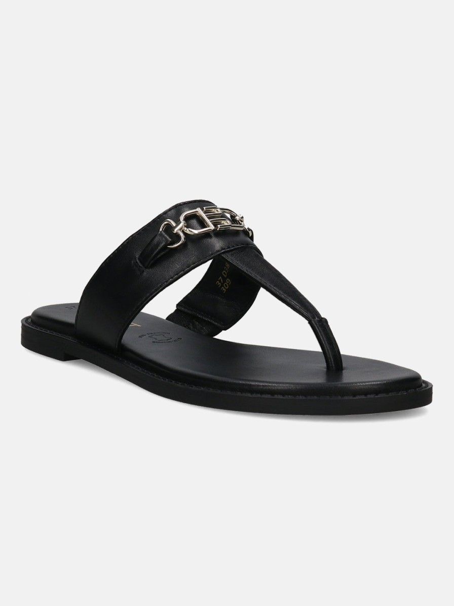 Sandals BAGATT INDIA | Goldy Black Thongs Sandals