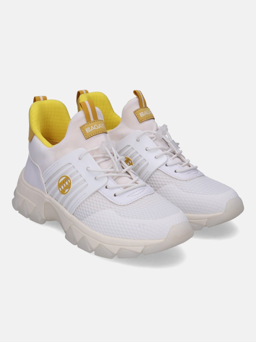 Sneakers BAGATT INDIA | Yuki White & Yellow Sneakers