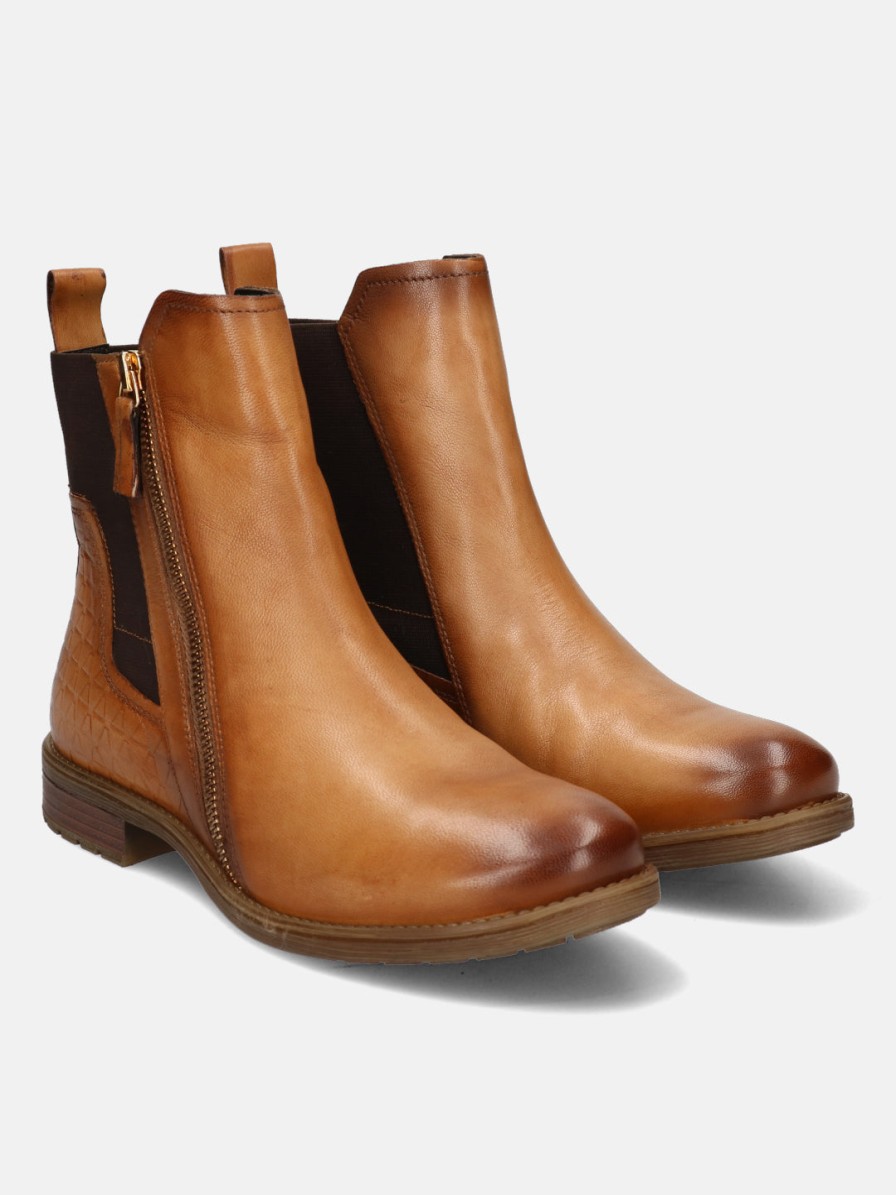 Boots BAGATT INDIA | Ronja Sand & Dark Brown Ankle Boots