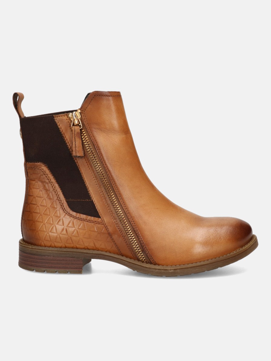 Boots BAGATT INDIA | Ronja Sand & Dark Brown Ankle Boots