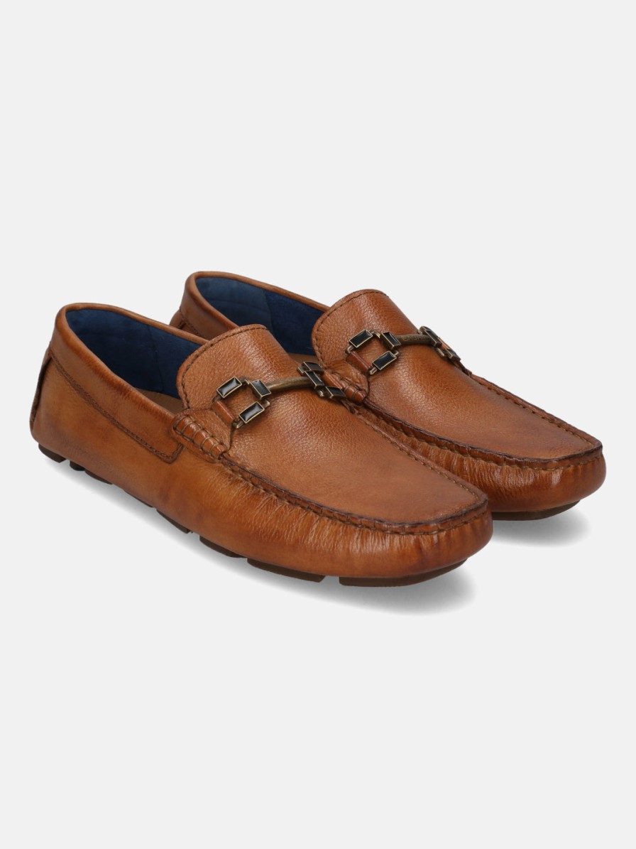 Casual Loafers BAGATT INDIA | Hexa Cognac Driver Shoes