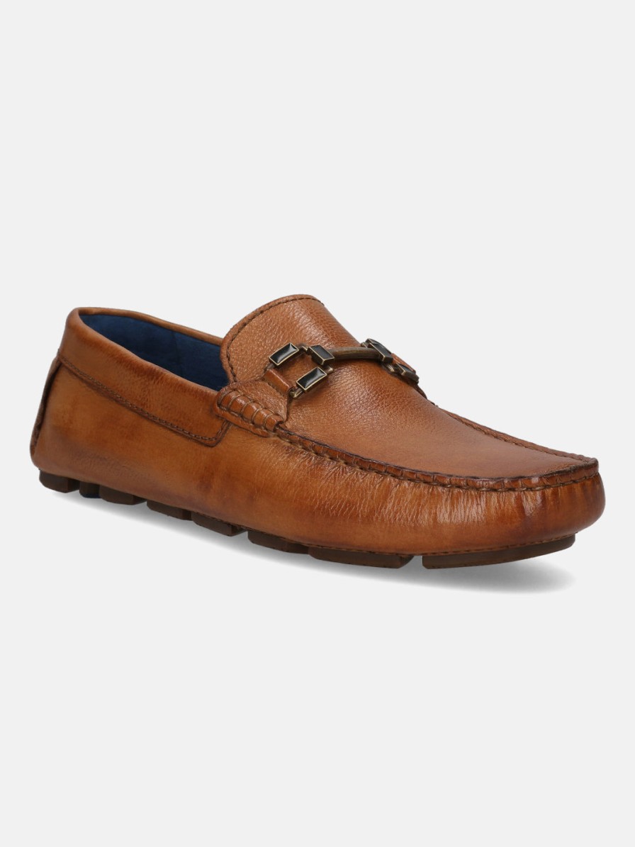 Casual Loafers BAGATT INDIA | Hexa Cognac Driver Shoes