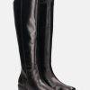 Boots BAGATT INDIA | Ruby Black Leather Knee Boots