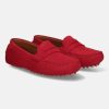 Casual Loafers BAGATT INDIA | Lilly Red Suede Driver Shoes