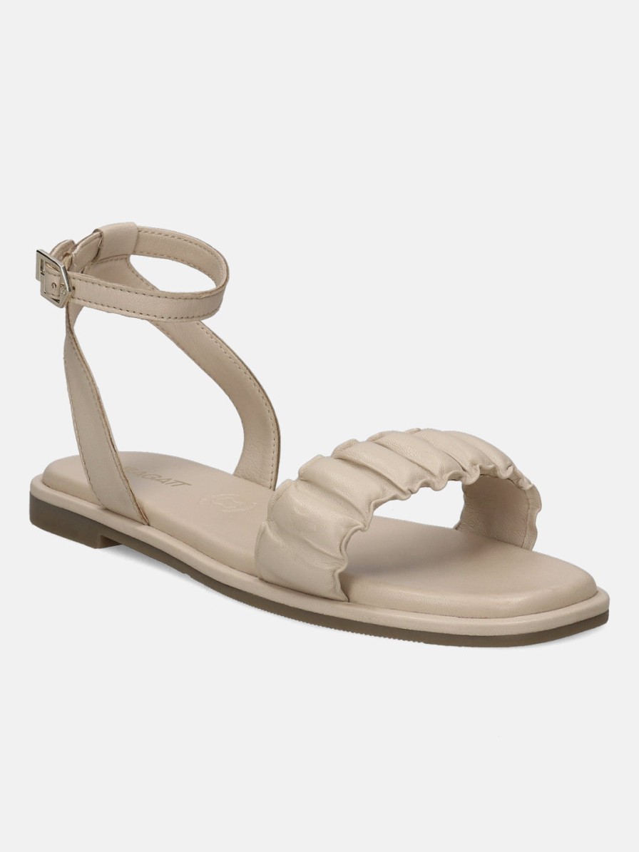 Sandals BAGATT INDIA | Flower Beige Ankle Strap Sandals