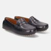 Casual Loafers BAGATT INDIA | Lilly Dark Blue Leather Driver Shoes