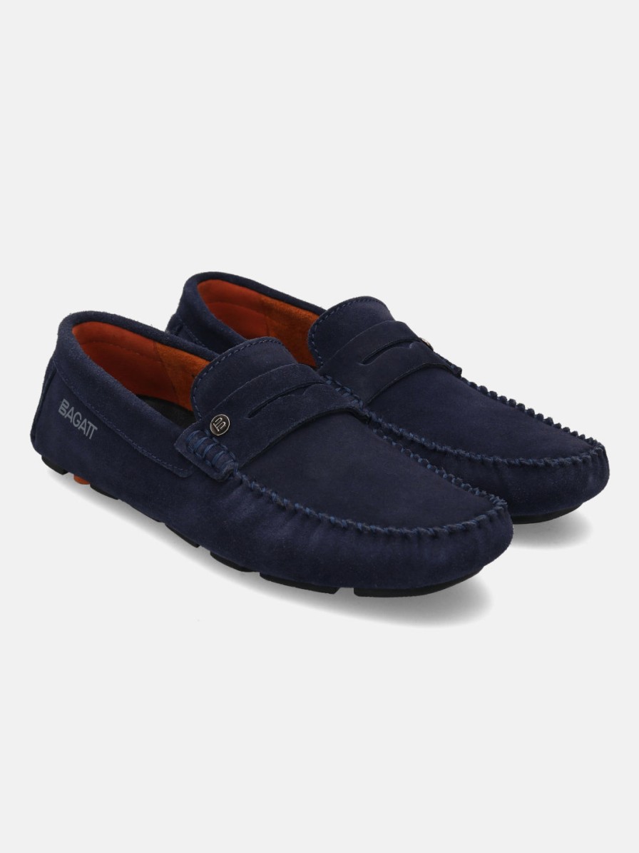 Casual Loafers BAGATT INDIA | Hexa Dark Blue Driver Shoes