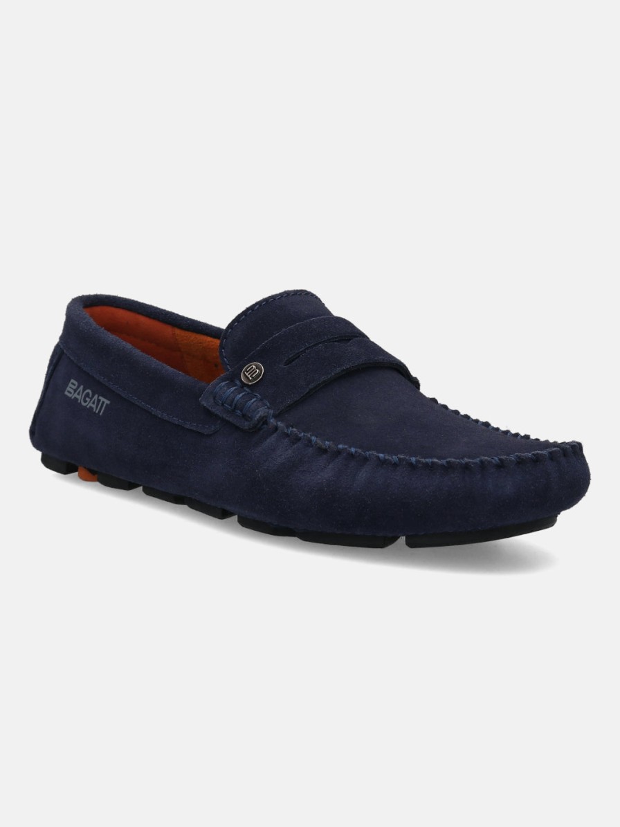 Casual Loafers BAGATT INDIA | Hexa Dark Blue Driver Shoes