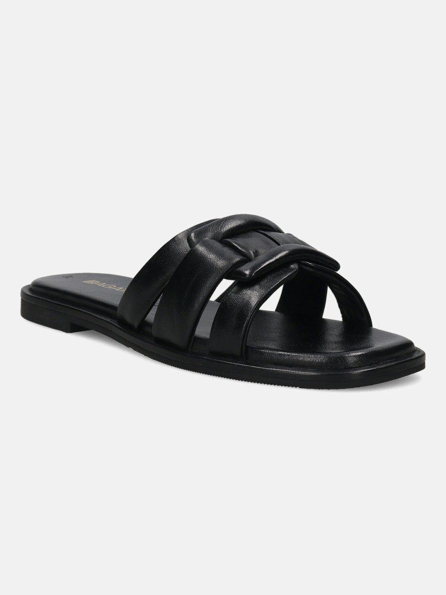 Sandals BAGATT INDIA | Flower Black Mules