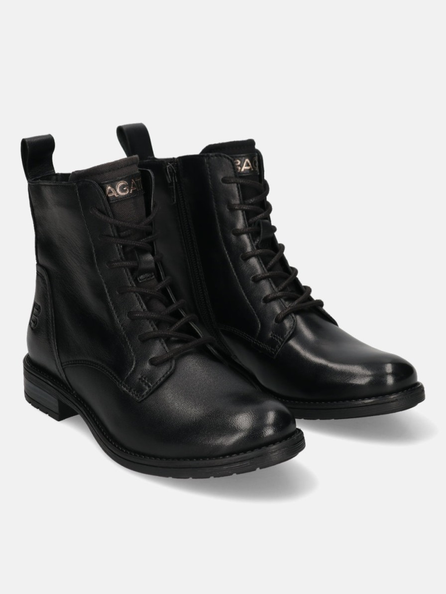 Boots BAGATT INDIA | Ronja I Black Leather Ankle Boots