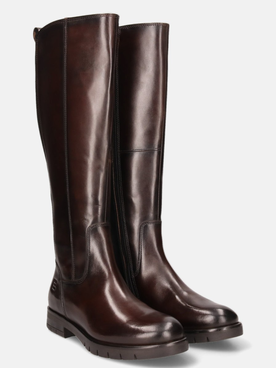 Boots BAGATT INDIA | Imola Dark Brown Nubuck Knee Boots