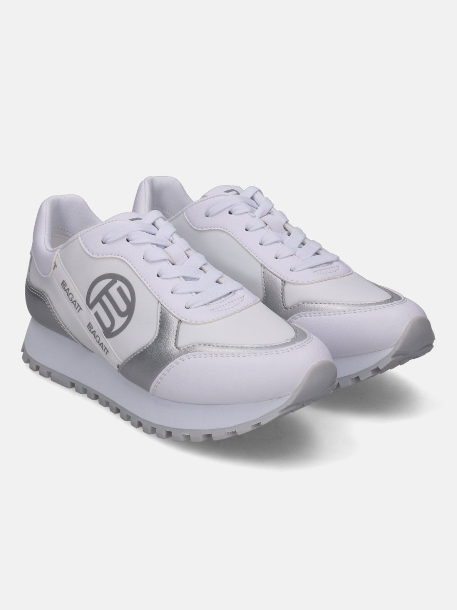 Sneakers BAGATT INDIA | Siena White & Silver Sneakers