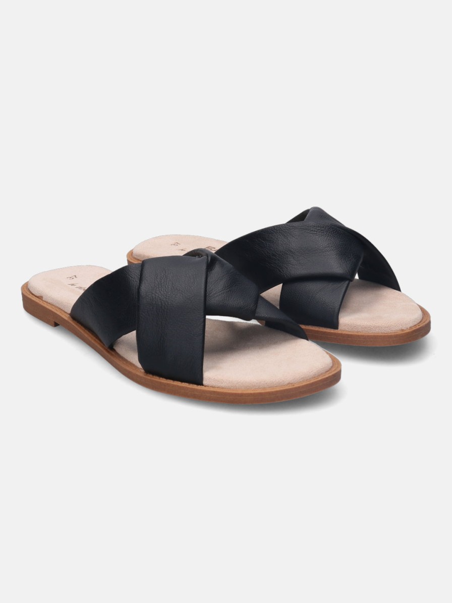 Sandals BAGATT INDIA | Goldy Black Flat Sandals