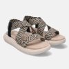 Sandals BAGATT INDIA | Jersey Black & Beige Flatform Sandals