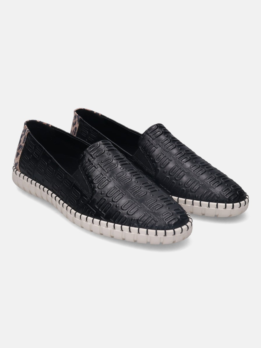 Casual Loafers BAGATT INDIA | Bali Black Animal Print Casual Loafers