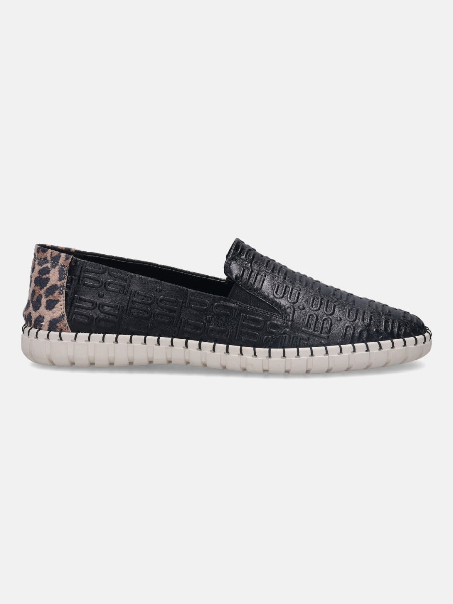 Casual Loafers BAGATT INDIA | Bali Black Animal Print Casual Loafers