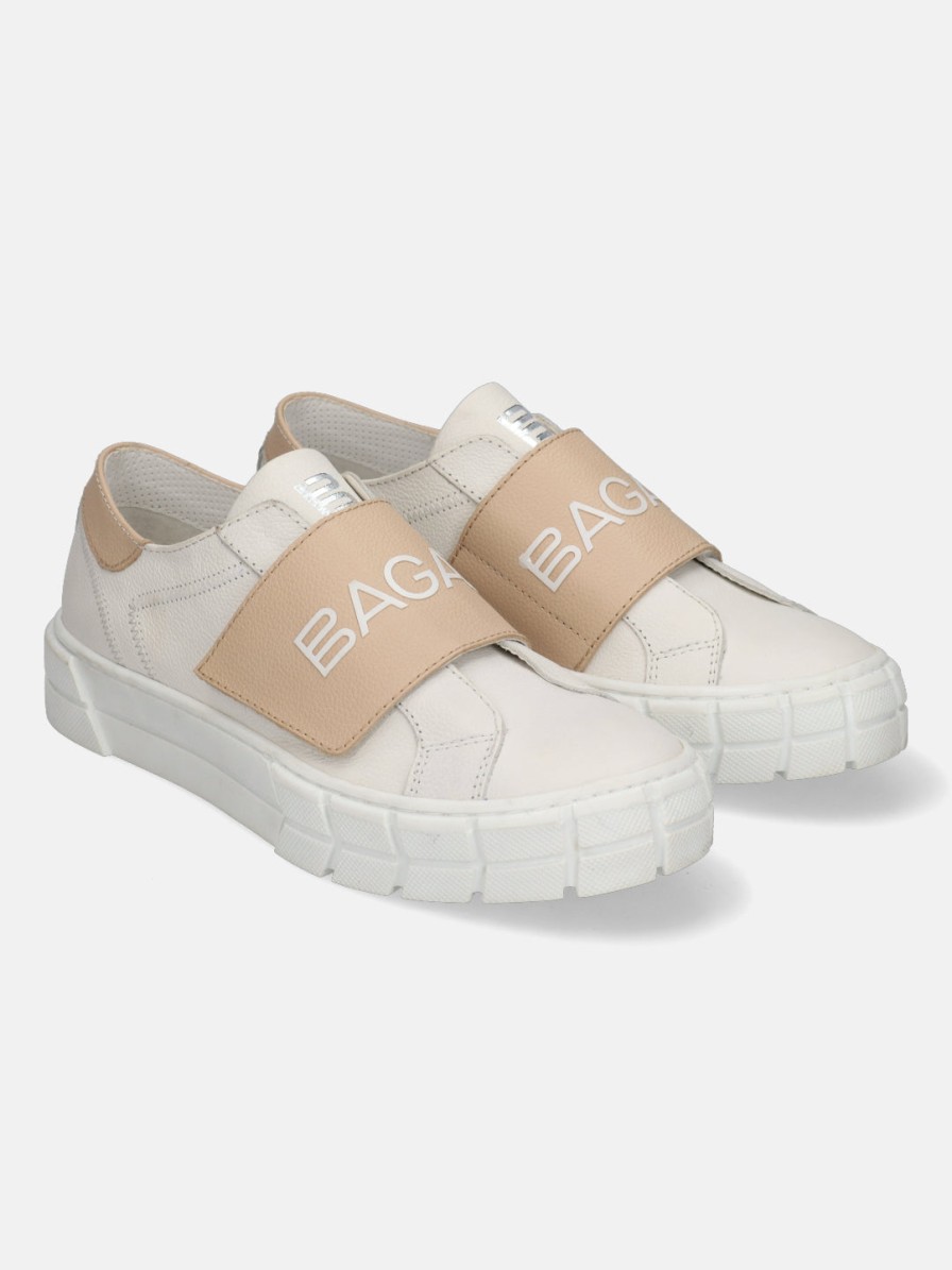 Sneakers BAGATT INDIA | Tia White & Sand Sneakers