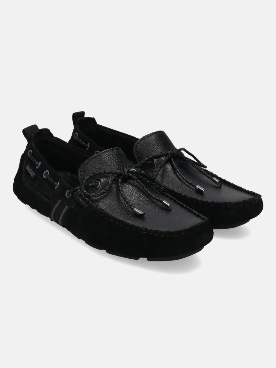 Casual Loafers BAGATT INDIA | Hexa Black Driver Shoes