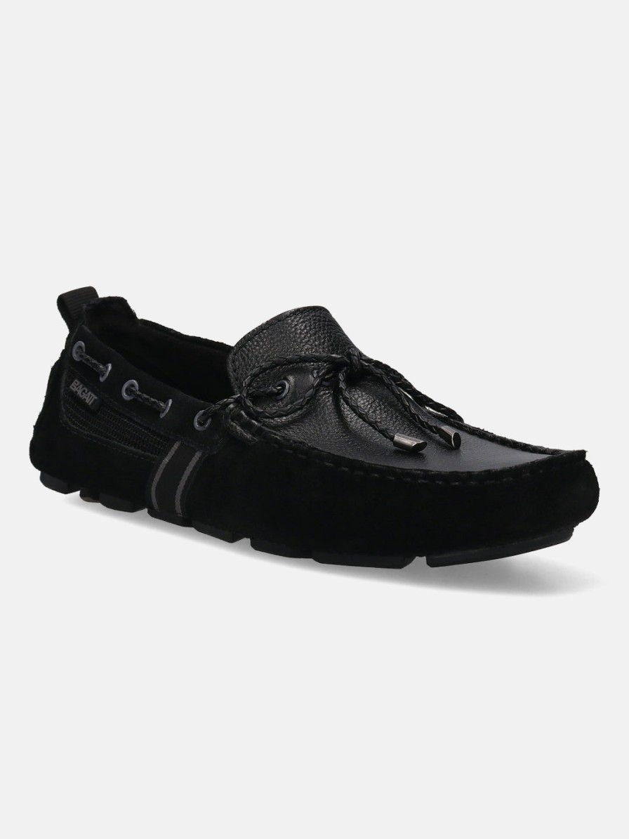 Casual Loafers BAGATT INDIA | Hexa Black Driver Shoes