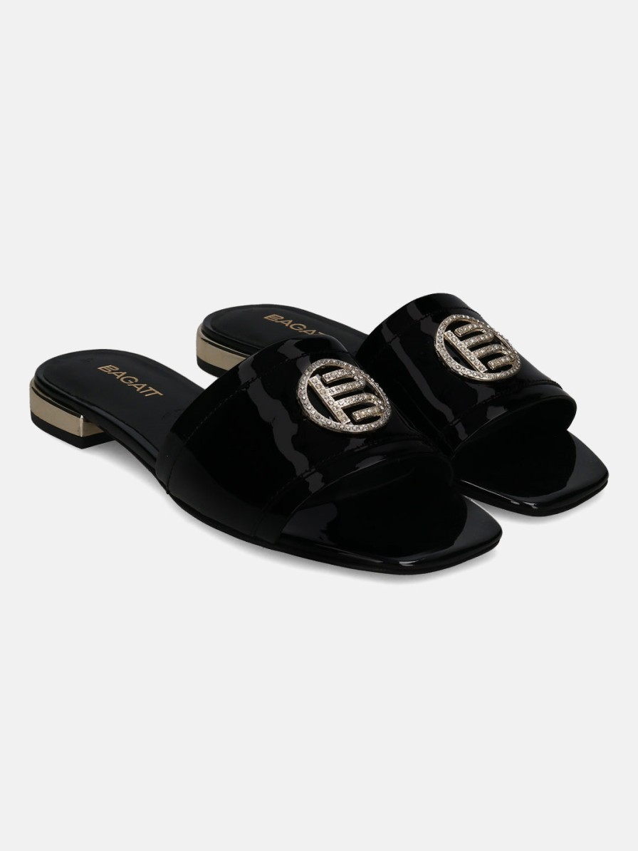 Sandals BAGATT INDIA | Glaze Black Mules