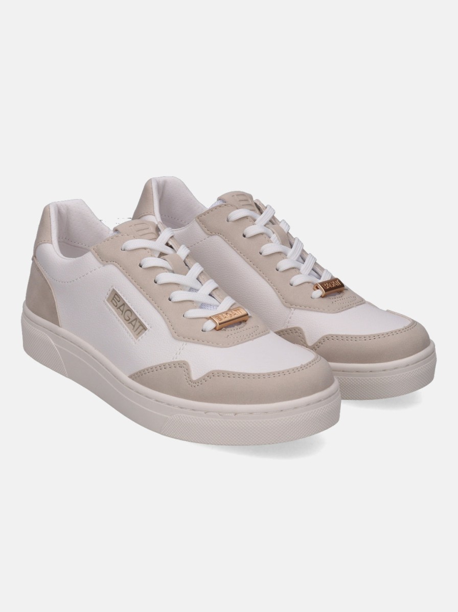 Sneakers BAGATT INDIA | Elea Beige & White Sneakers