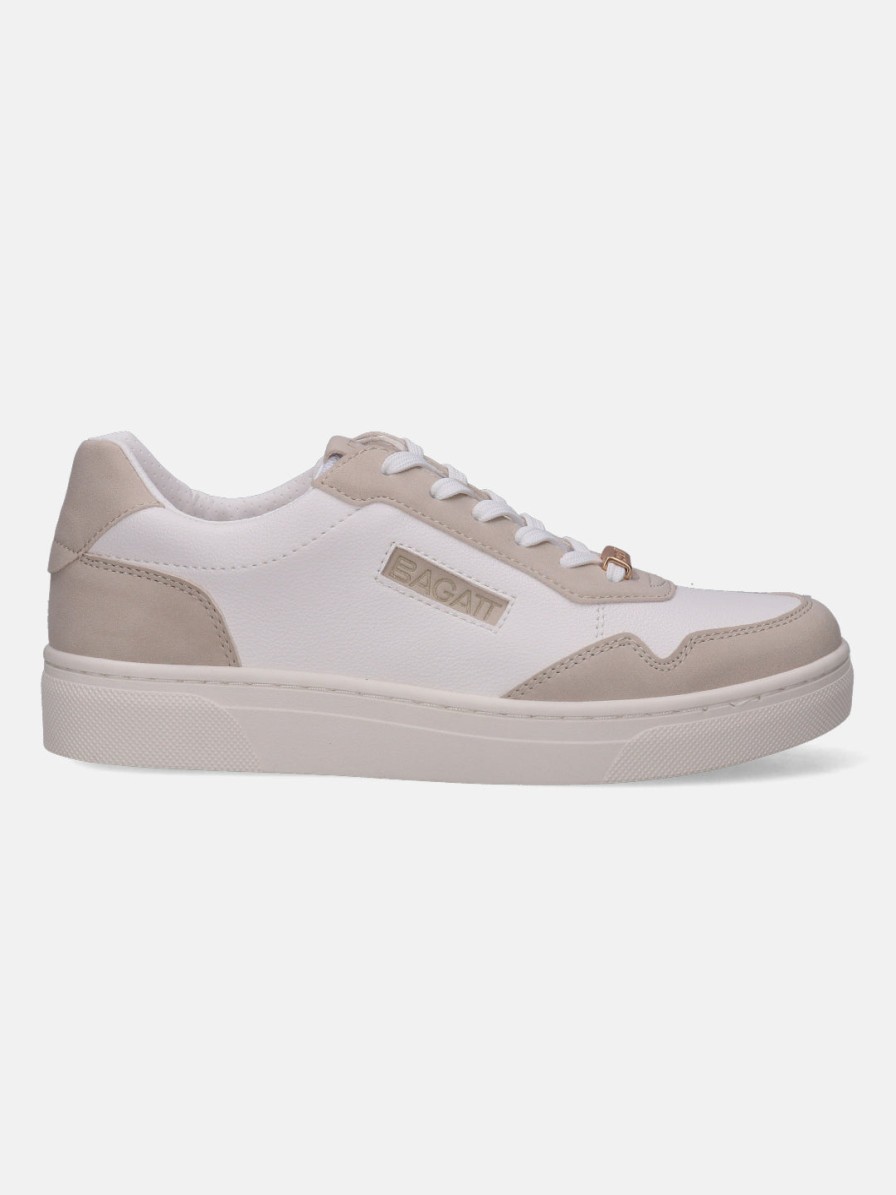 Sneakers BAGATT INDIA | Elea Beige & White Sneakers