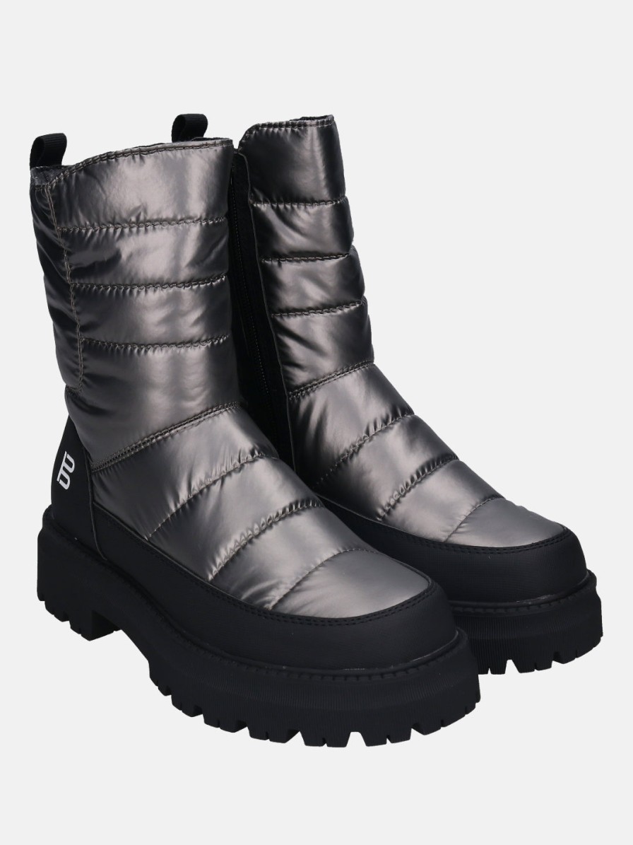 Boots BAGATT INDIA | Carley Silver & Black Ankle Boots