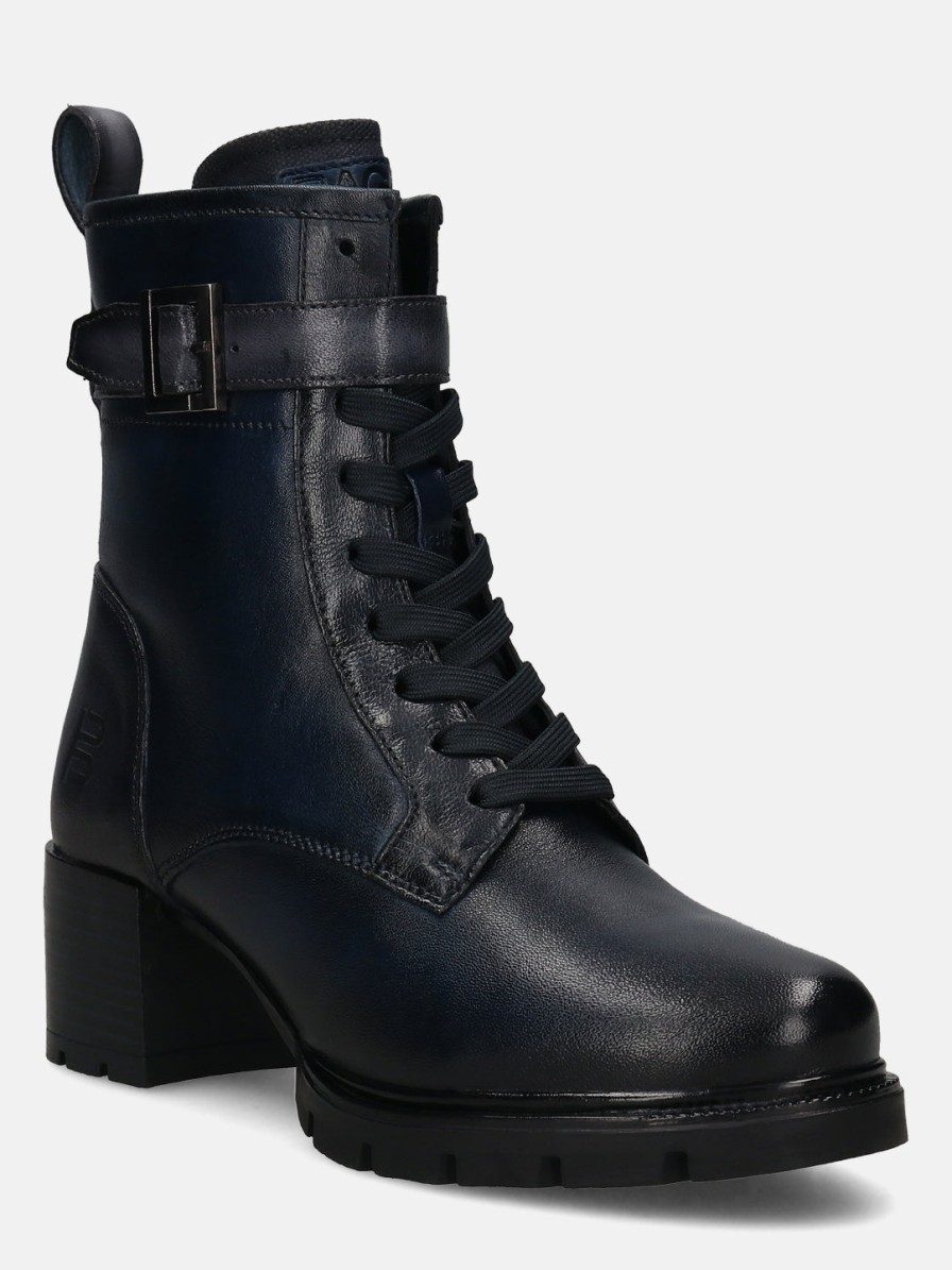 Boots BAGATT INDIA | Yamila Dark Blue Leather Ankle Boots