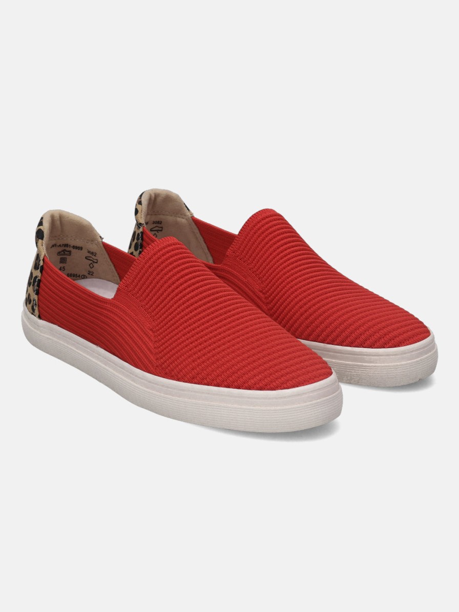 Casual Loafers BAGATT INDIA | Level Red Animal Print Casual Loafers