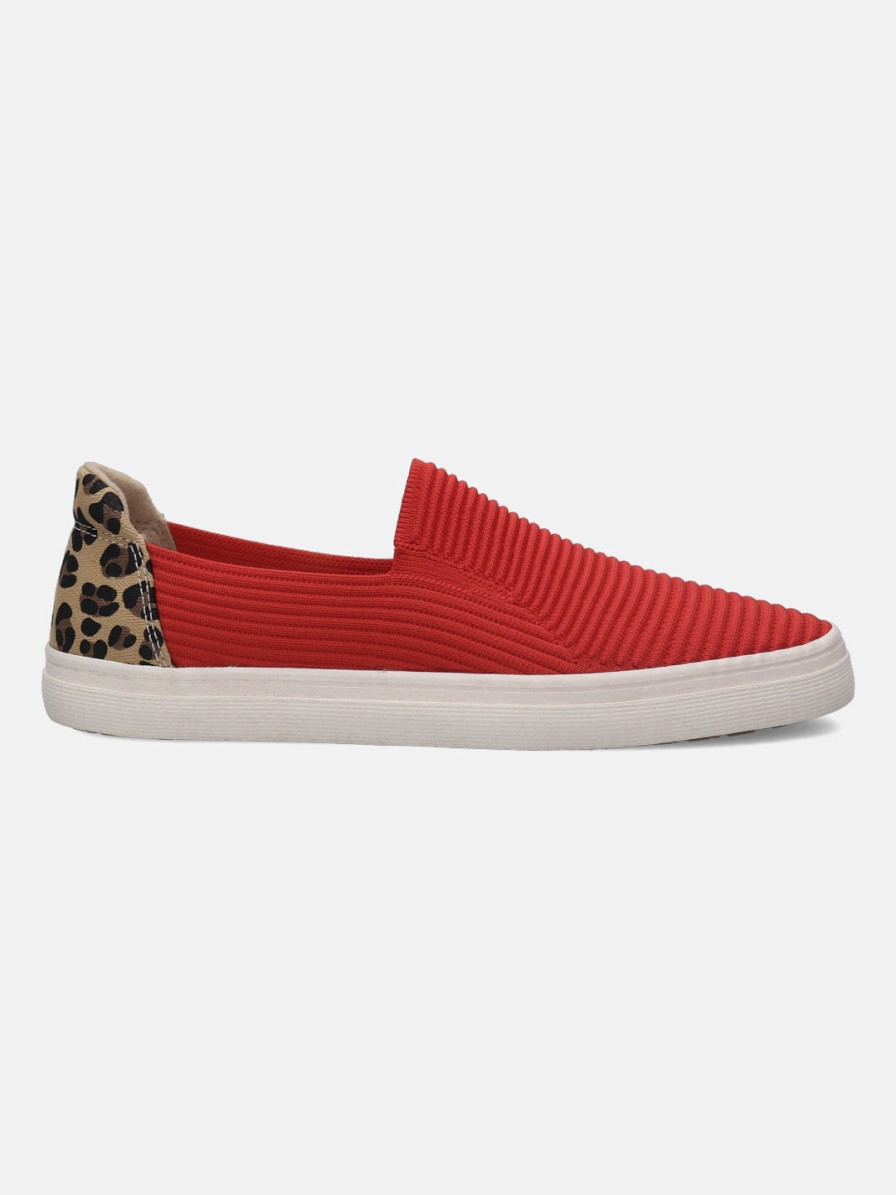 Casual Loafers BAGATT INDIA | Level Red Animal Print Casual Loafers